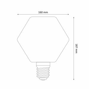 Dekoratīvā LED spuldze DecoVintage Led Filament LB160 4W E27 50lm Extra WW Smoke