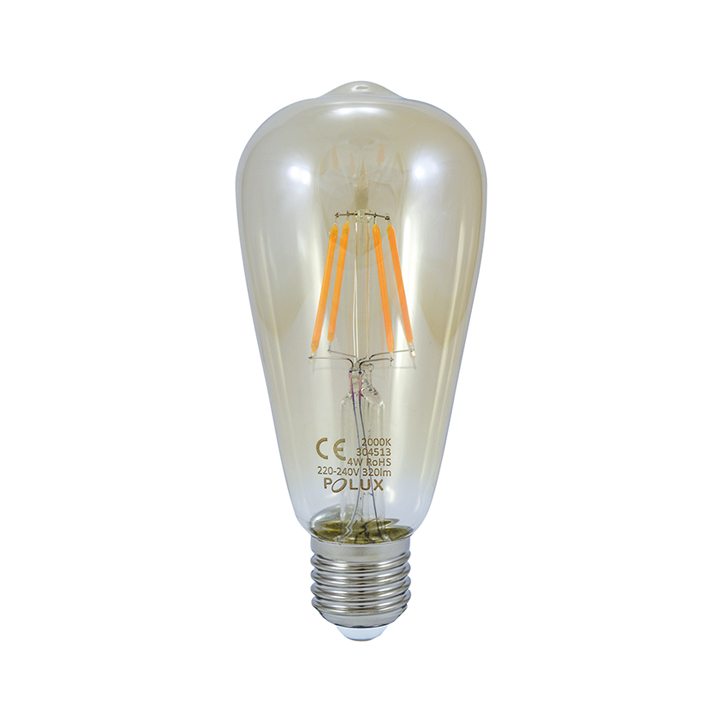 Dekoratīvā LED spuldze Vintage LED Filament Amber ST64 E27 WW 2000K 320lm