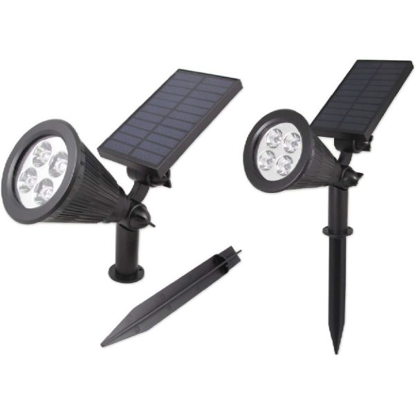LED saules dārza prožektors Hammer melns 5500K IP65