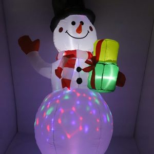 12W Piepūšamais sniegavīrs ar LED apgaismojumu - 150 cm