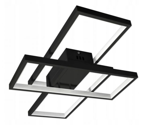 LED griestu lampa “Orion” 72W ar tālvadības pulti, melna, 110 lm/W