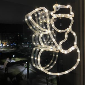 Ar baterijām darbināms LED Ziemassvētku dekors- Sniegavīrs