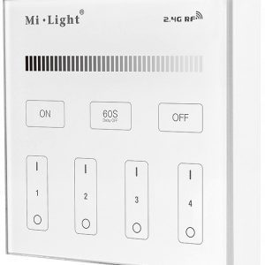 Mi-Light vadības panelis, CCT, 4 zonu, 2.4G/Wi-Fi/radio vadība