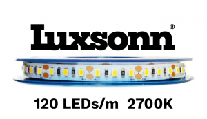 6W/m /PREMIUM LED Lente / 12v/ LED (120 LED/m)/ 2700K silti balta/ IP20