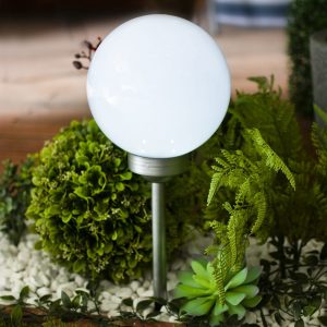 LED dārza gaismeklis ar saules bateriju- BUMBA 15cm