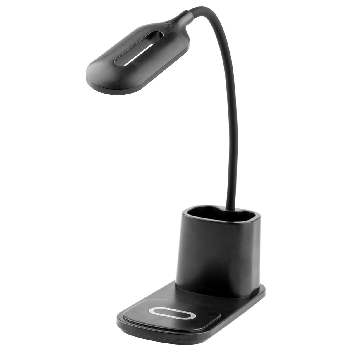 LED Galda Lampa – Nina melna ar iebūvētu bezvadu lādētāju telefonam