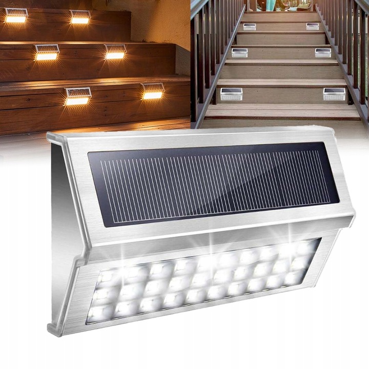 Saules darbināms LED fasādes gaismeklis- Sudraba