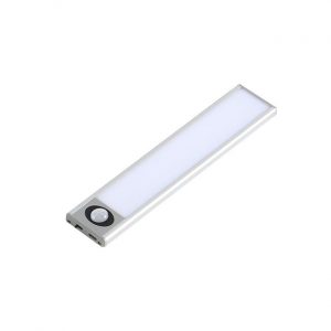 Skapja gaismeklis USB PIR 20cm 1W sudraba