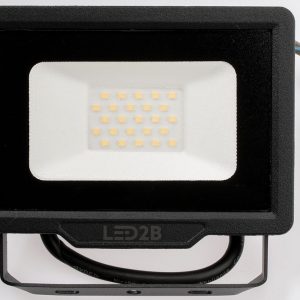 LED prožektors KOBI 20W, 1600lm, 6000K, IP65, Melns