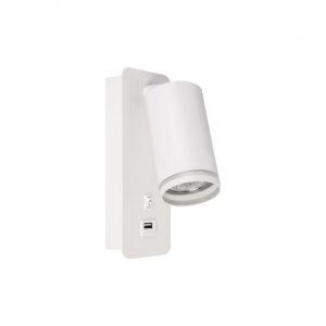 Sienas Lampa RING WHITE, GU10 Ar Iebūvētu USB Portu