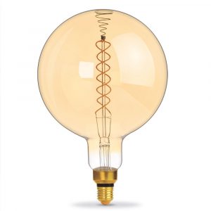 LED Spuldze Videx Filament Spiral Amber E27, G200, 8W, 500 Lm, 1800K