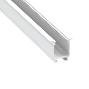 Iebūvējams 1m, LED Lentes Profils (balts) + caurspīdīgs stikls
