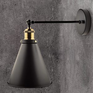 Antic Brass regulējama metāla sienas lampa