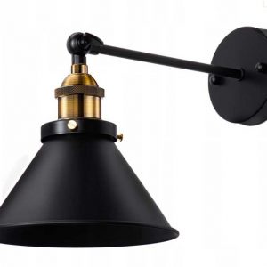 Edison Antic Brass regulējama metāla sienas lampa