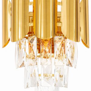 Luksusa kristāla sienas lampa Luxury  Gold