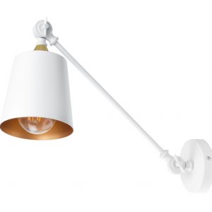 LOFT regulējama balta metāla sienas lampa