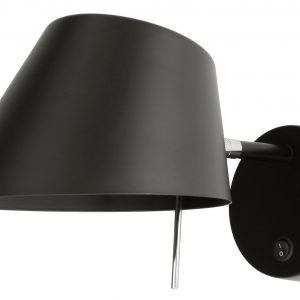 Regulējama melna sienas lampa ar Fenix ​​slēdzi