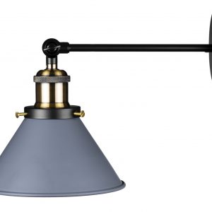 Edison GREY regulējama metāla sienas lampa