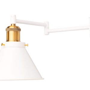 Edison WHITE regulējama metāla izvelkama sienas lampa