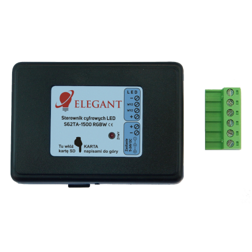 Elegant - Digitālais RGBW LED kontrolieris S62TA-1500 5-24V nolasīšana no SD kartes