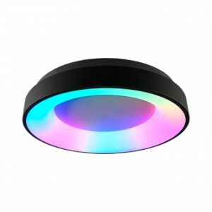 LED Aptumšojams gaismeklis AR TĀLVADĪBAS PULTI VIDEX-LED-EDGE-RC-RGB-72W-BLACK