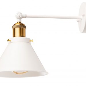 Edison WHITE regulējama metāla sienas lampa