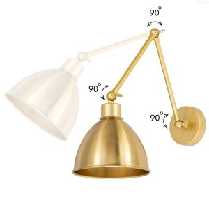 Regulējama metāla sienas lampa