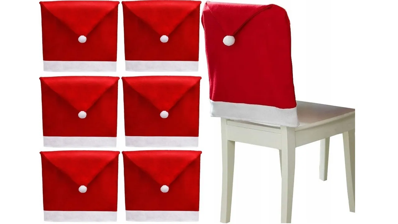 Ziemassvētku krēsla pārvalks 6 GAB