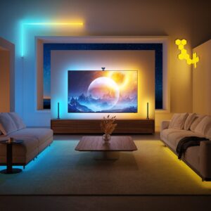 Govee H605C Envisual Smart TV fona apgaismojums, LED lente, priekš 55-65 collu televizoriem, Bluetooth, RGBIC, 60LED/m