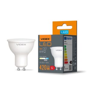 LED Spuldze Videx GU10, 5W, 420 Lm, 6000K