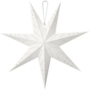 LED papīra zvaigzne 60cm, balta