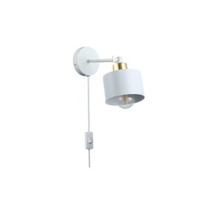 Sienas lampa - Elza ,kustīga x1 balta + zelta + balts kabelis