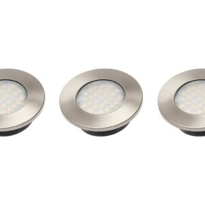 3.gab Iebūvējami mēbeļu LED gaismekļi-Barri 220-240V, 1,5W, 80lm, 150°, Pelēka, IP20