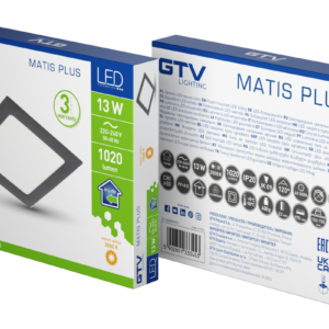 Iebūvējams LED griestu panelis MATIS PLUS, 13W, 1020lm, 3000K, 120°, IP20