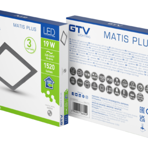 Iebūvējams LED griestu panelis MATIS PLUS, 19W, 1520lm, 4000K, 120°, IP20