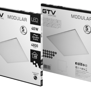 LED Panelis-MODULAR (Backplate tips), (60x60), 40W, 4800lm, 4000K, IP54
