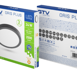 Virsapmetuma LED griestu panelis ORIS PLUS Ø300, 24W, 2000lm, 3000K, IP20, 120°