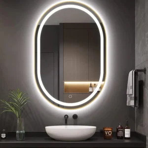 Spogulis OLL Brush Gold ar iebūvētu LED apgaismojumu 60x90 cm