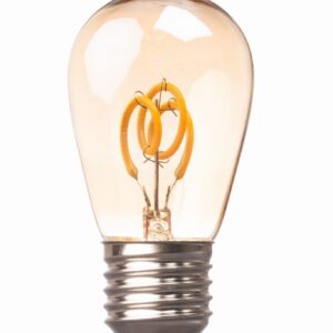 0.5W LED spuldze SPIRAL Filament Retro Amber, E27 (22Lm) S14, silti balta gaisma, 2400K