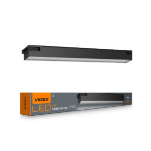 Savienojams LED lineārais Gaismeklis VIDEX BNL02 24W, 2400lm, 0.6М, 5000K ,220V, Melns, IP20