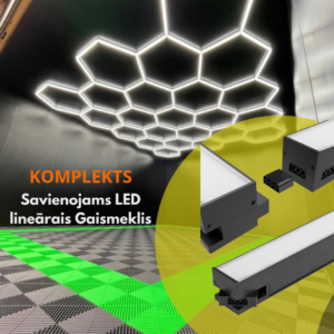 HEXAGON KOMPLEKTS - 6gb. LED lineārais Gaismeklis VIDEX