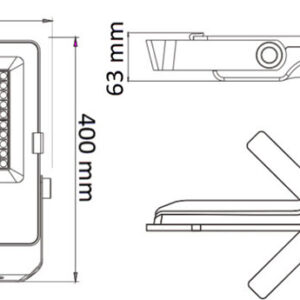 Industriālais LED prožektors 150w, 22 500lm, 4000K