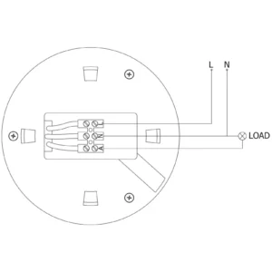 Kustības sensors 360° melns IP20