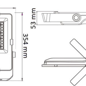 Industriālais LED prožektors 100w, 15 000lm, 4000K