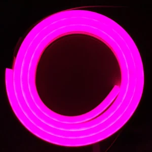 NEON FLEX LED lente 6x12mm |24V | 12W | 1m |IP65|Rozā| CUT 5cm